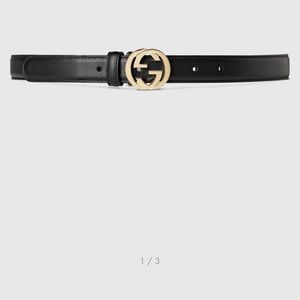 Gucci interlocking belt; worn; some scratches on the Interlocking G
